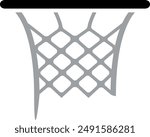 Basketball hoop on transparent background. Vector illustration
