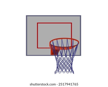 Arco de basquete sobre fundo branco.