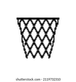  basketball hoop pixel art icon vector 8 bit game 