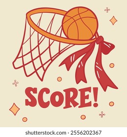 Basketball Hoop Score Graphic Vector