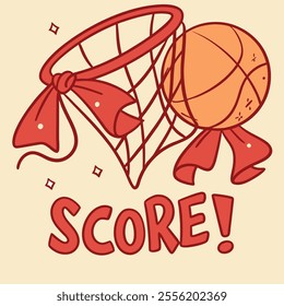 Basketball Hoop Score Graphic Vector