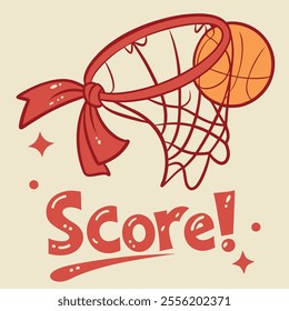 Basketball Hoop Score Graphic Vector