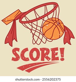 Basketball Hoop Score Graphic Vector