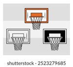 Basketball Hoop, Basketball Hoop Silhouette, Basketball Hoop With Ball Silhouette, Basketball Hoop Vector, eps,