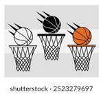 Basketball Hoop, Basketball Hoop Silhouette, Basketball Hoop With Ball Silhouette, Basketball Hoop Vector, eps,