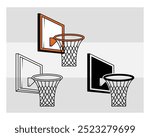 Basketball Hoop, Basketball Hoop Silhouette, Basketball Hoop With Ball Silhouette, Basketball Hoop Vector, eps,