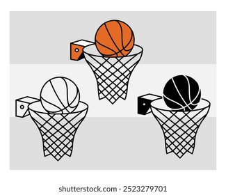 Basketball Hoop, Basketball Hoop Silhouette, Basketball Hoop With Ball Silhouette, Basketball Hoop Vector, eps,