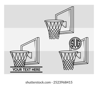 Basketballkorb, Basketballkorb Silhouette, Basketballkorb mit Ballsilhouette, Basketballkorb Vektor, eps,