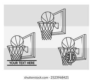 Basketball Hoop, Basketball Hoop Silhouette, Basketball Hoop With Ball Silhouette, Basketball Hoop Vector, eps,