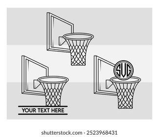 Basketball Hoop, Basketball Hoop Silhouette, Basketball Hoop With Ball Silhouette, Basketball Hoop Vector, eps,