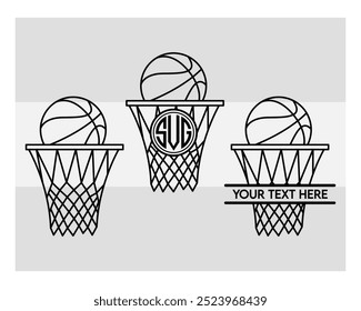 Basketball Hoop, Basketball Hoop Silhouette, Basketball Hoop With Ball Silhouette, Basketball Hoop Vector, eps,