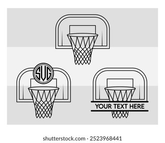 Basketball Hoop, Basketball Hoop Silhouette, Basketball Hoop With Ball Silhouette, Basketball Hoop Vector, eps,