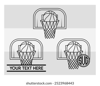 Basketball Hoop, Basketball Hoop Silhouette, Basketball Hoop With Ball Silhouette, Basketball Hoop Vector, eps,