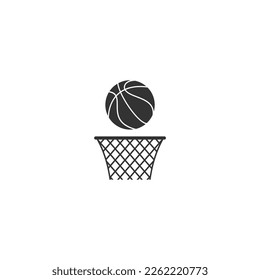 ícono simple de baloncesto y baloncesto