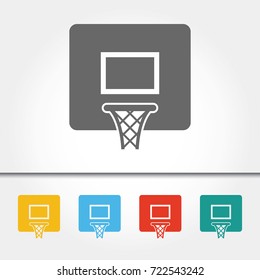 Basketball Hoop Single Icon vector Illustration