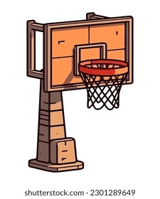 Basketball hoop sports icon isolated