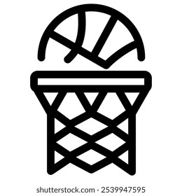 Basketball hoop symbol - modern sports icon symbol