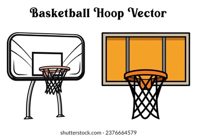 Basketball Hoop Vector design isolated on white background, Hoop, Hoop icon, Hoop illustration