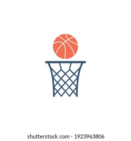 Basketball Hoop Vector Icon. Basketball, Basket Icon. Symbol, Logo Illustration. Perfect Vector Graphics. Vector Illustration