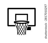 Basketball Hoop Vector Icon Illustration