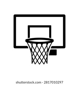 Basketball Hoop Vector Icon Illustration