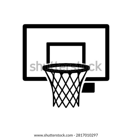 Basketball Hoop Vector Icon Illustration