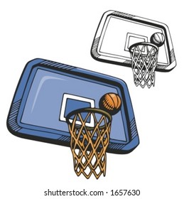 Canción de baloncesto. Ilustración del vector