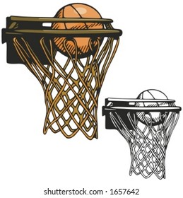 Basketball hoop. Vector illustration