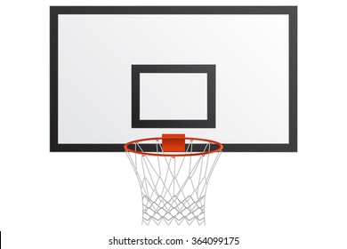 Basketball hoop. Vector illustration isolated on white background.