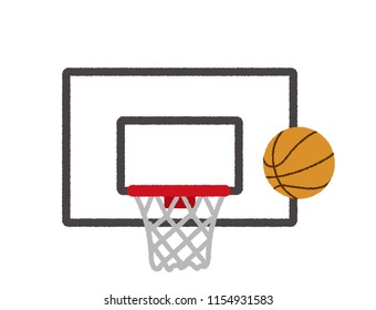 basketball hoop/basket illustration (rough touch)