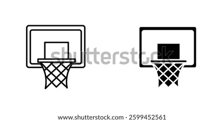 Basketball hoopicons for ui. vector illustration