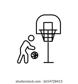 Basketball icon black and white vector sign