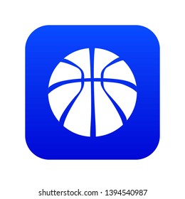 Basketball icon blue vector isolated on white background