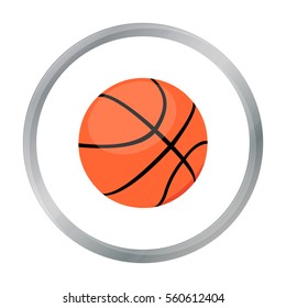 Basketball icon cartoon. Single sport icon from the big fitness, healthy, workout cartoon.