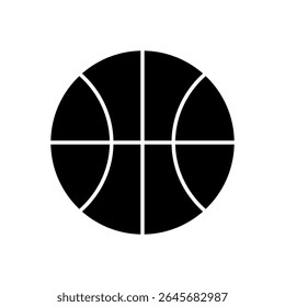 Ícone do basquete. Ilustração vetorial colorida.