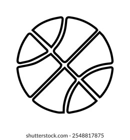 Basketball Icon. Customizable thin line illustration.  Editable stroke.