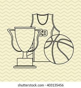 Basketball icon design, vector illustration