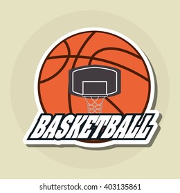 Basketball icon design, vector illustration