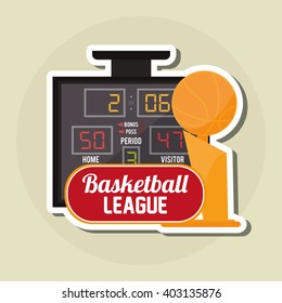 Basketball icon design, vector illustration