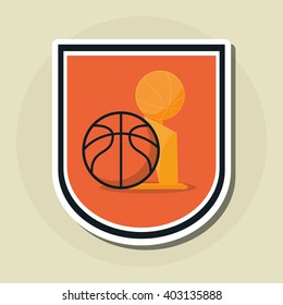 Basketball icon design, vector illustration