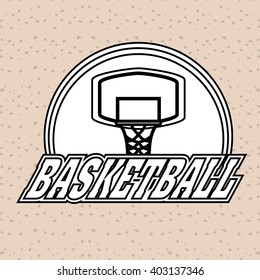 Basketball icon design, vector illustration