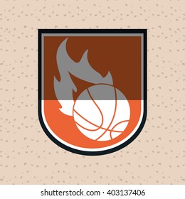 Basketball icon design, vector illustration