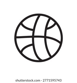 Basketball icon with a dynamic design, perfect for sports and recreation themes