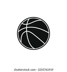 Icono del baloncesto. Ilustración de símbolos EPS vectoriales editables. 