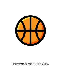 Basketball Icon Filled Outline Sport Illustration Logo Vector
