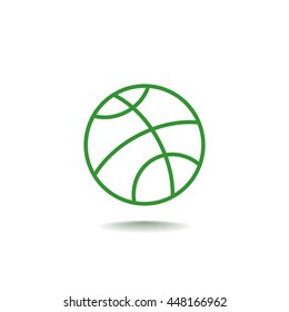  Basketball icon flat.