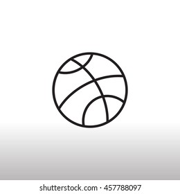  Basketball icon flat.