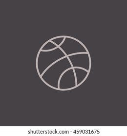  Basketball icon flat.