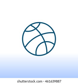 Basketball icon flat.