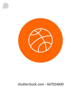  Basketball icon flat.